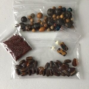 50% OFF if Bundled / Wood, Natural Seeds, Seed Beads, Acrylic Collection 100 gm